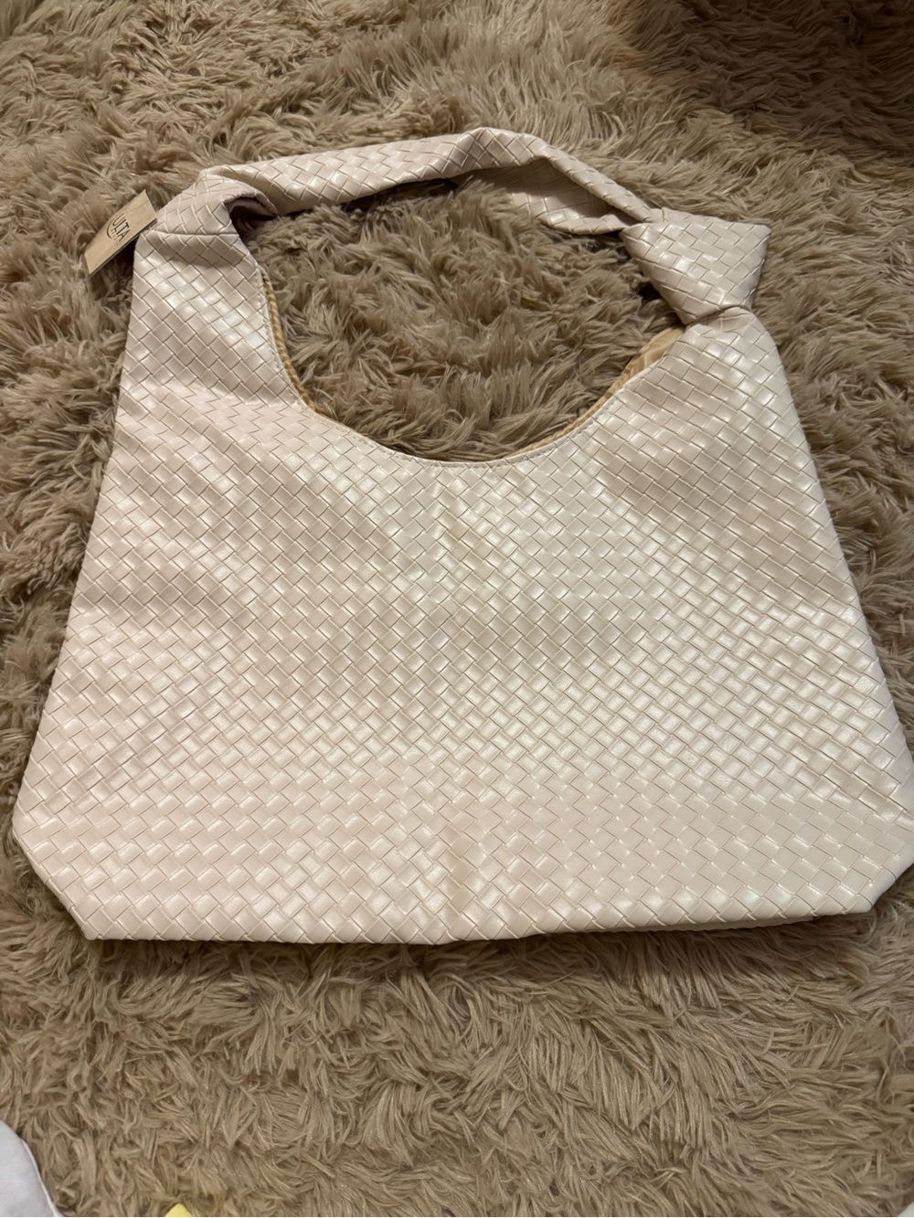 Ulta Beauty Woven Hobo Bag in Cream - Picture 1 of 5